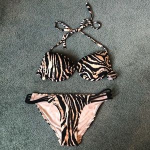 Hardly worn Victoria’s Secret animal print swim